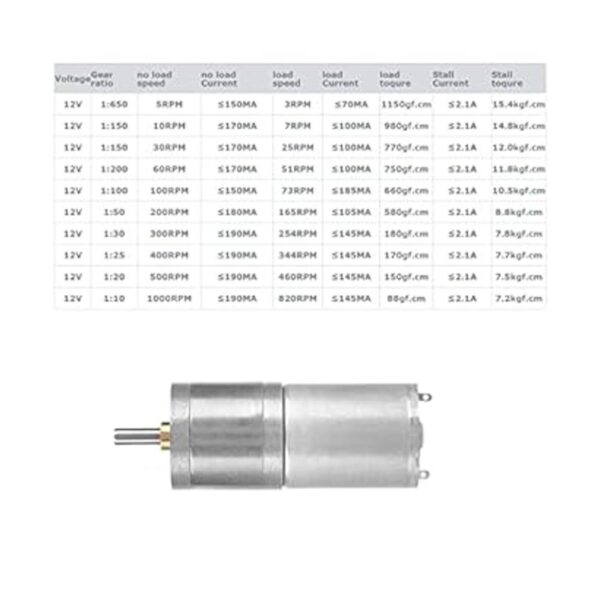 25GA370 DC 12 V Micro caja de engranajes Motor reductor de_3