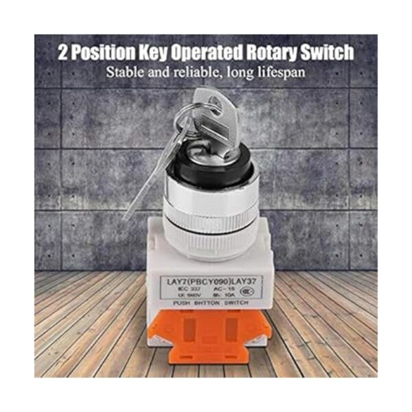 Interruptor de seguridad de 2 posiciones con llave de
