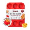 Walfos Molde para magdalenas de silicona 12 tazas de
