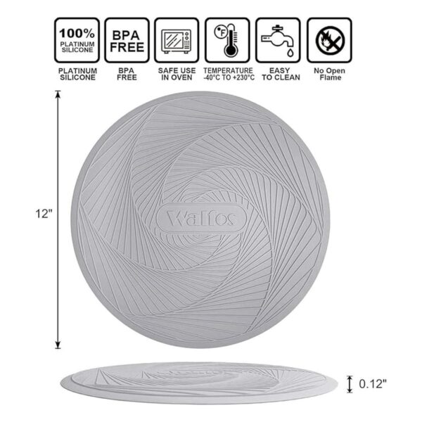 Walfos Tapetes de silicona para microondas resistentes