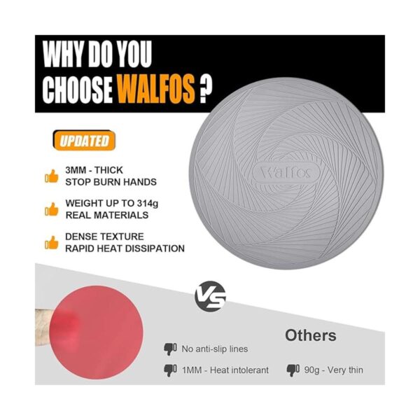 Walfos Tapetes de silicona para microondas resistentes