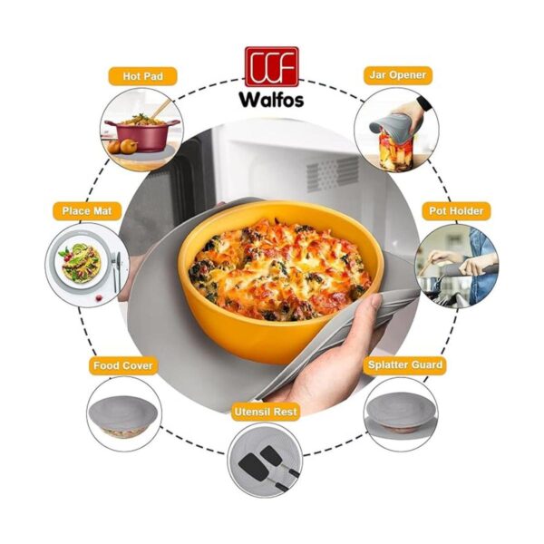 Walfos Tapetes de silicona para microondas resistentes