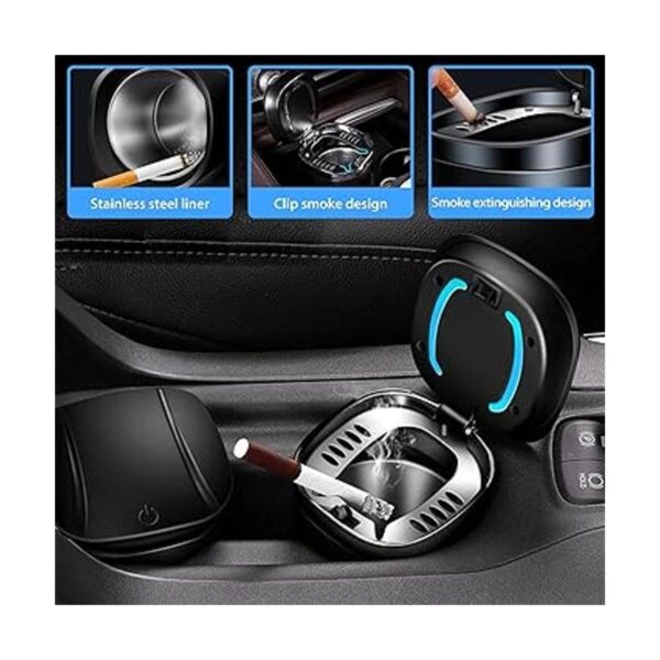 Cenicero de automóvil con tapa a prueba de olores_3