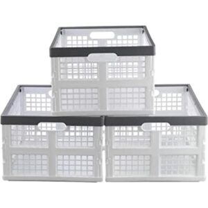 Waikhomes Cesta plegable de 30 L juego de 3 cajas