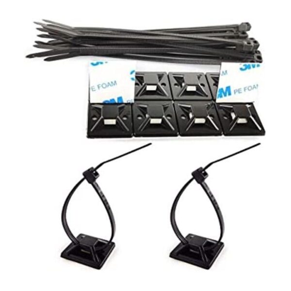 Strong Self Adhesive Wire Clips Cable Zip Tie Mounts 34_1