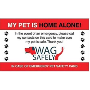 Pet Home Alone cartera Tarjetas de emergencia Conjunto de_1