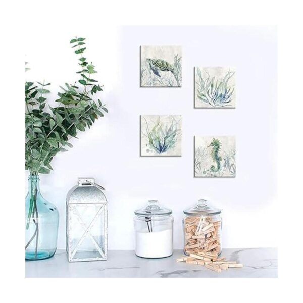 WZSart Plantas de animales del océano decoración de baño_4