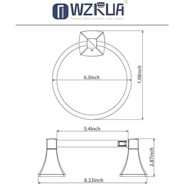 WZRUA Juego de accesorios de baño 2 piezas de soporte_6