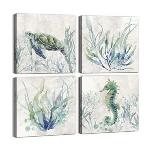 WZSart Plantas de animales del océano decoración de baño_1