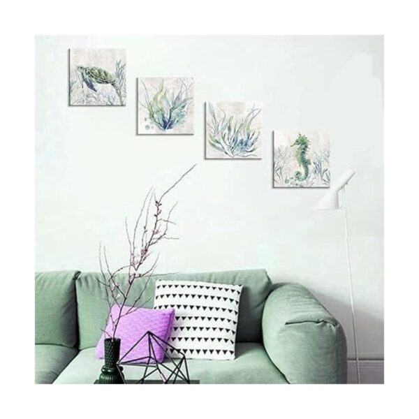 WZSart Plantas de animales del océano decoración de baño_3