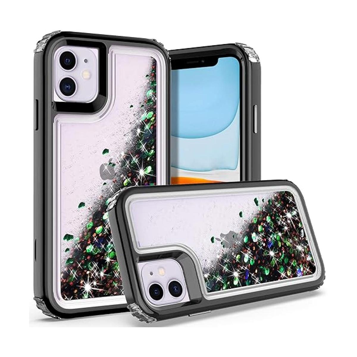 WZOKA Funda para iPhone 11 funda con purpurina líquida de