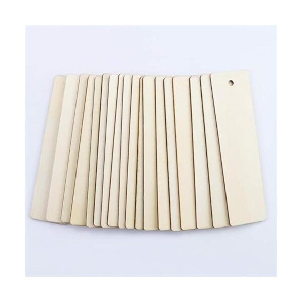 WYKOO 50 etiquetas de regalo de madera en blanco_5