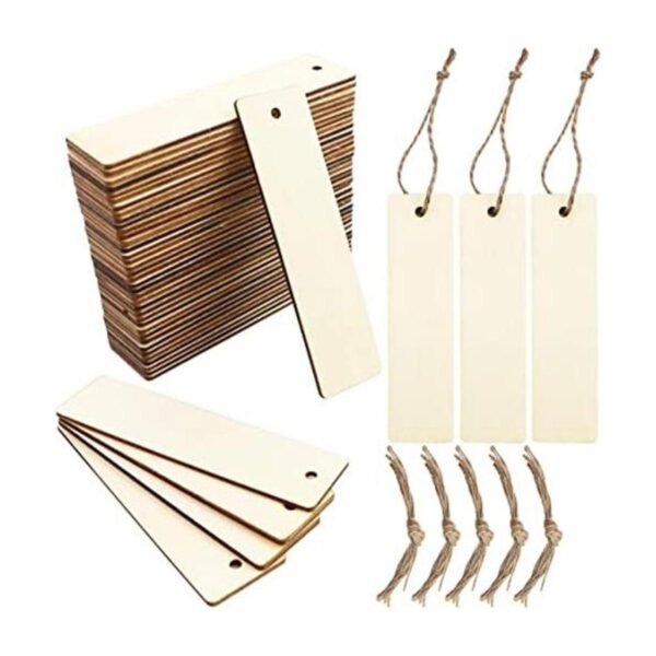 WYKOO 50 etiquetas de regalo de madera en blanco_1