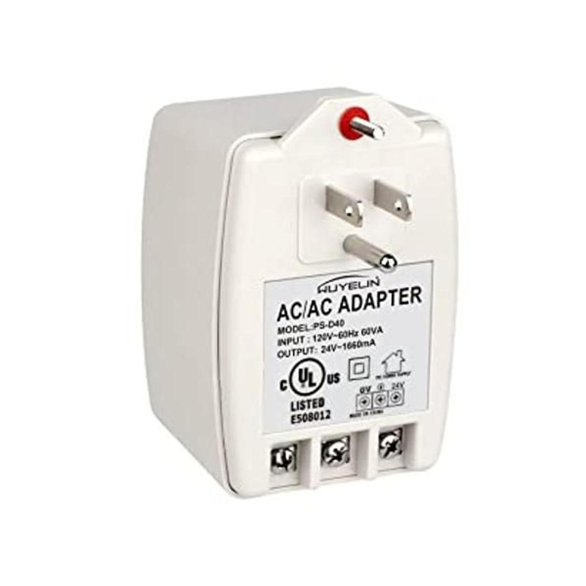 Transformador de enchufe de 24 VCA y 40 VA transformador