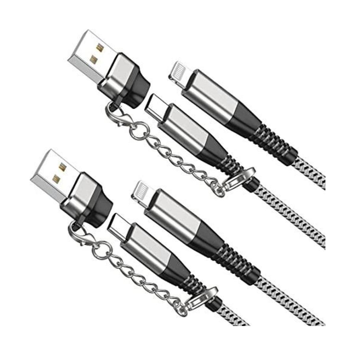 Apple MFI Paquete de 2 cables de carga rápida para iPhone
