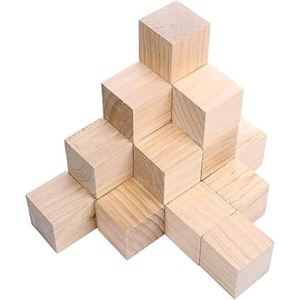 WURONXIN Cubos de madera sin terminar cubos de madera de