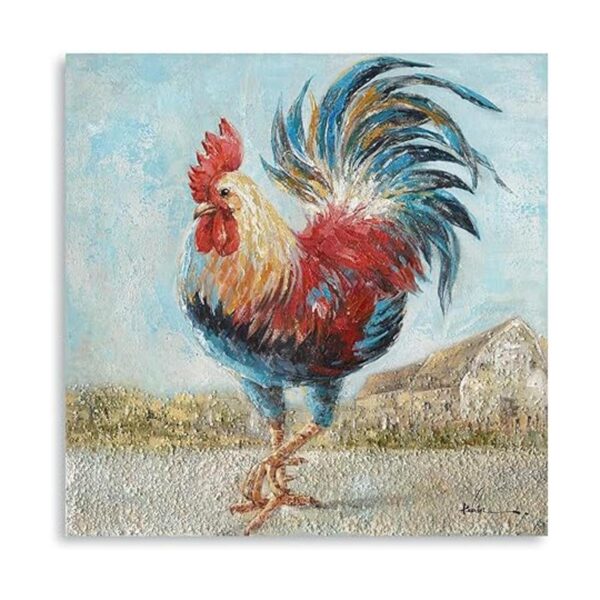 Arte de pared de gallo para decoración de cocina_2