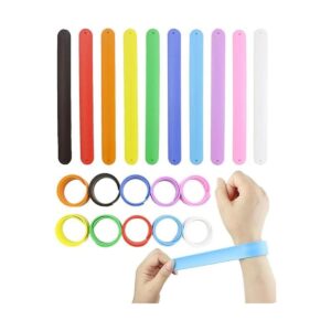 WTSHOP 20 pulseras de silicona arcoíris suaves y seguras_1