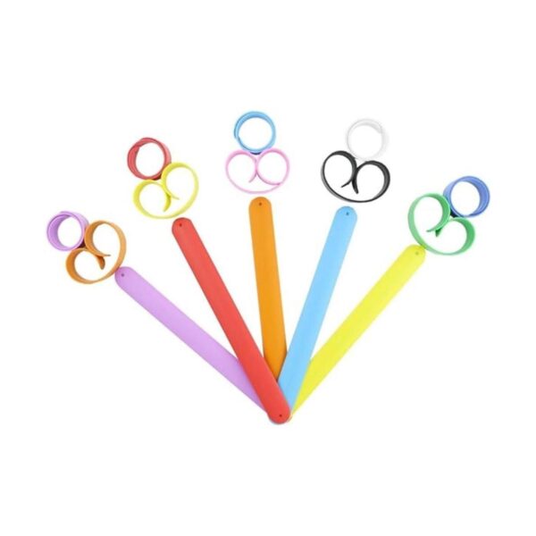 WTSHOP 20 pulseras de silicona arcoíris suaves y seguras_2