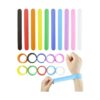 WTSHOP 20 pulseras de silicona arcoíris suaves y seguras_6