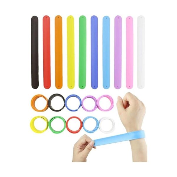 WTSHOP 20 pulseras de silicona arcoíris suaves y seguras_6