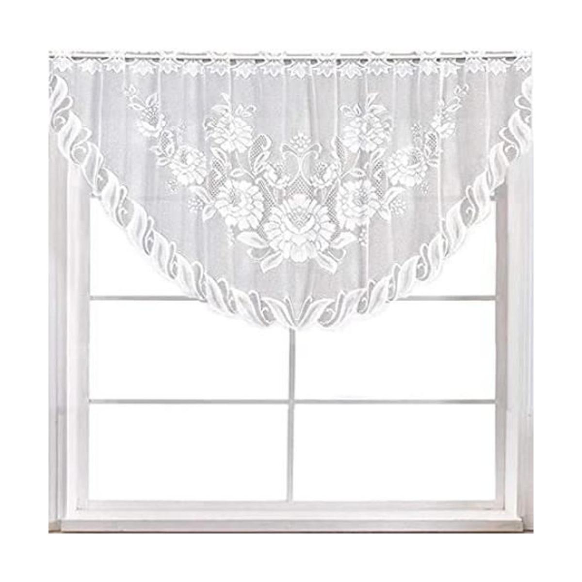 Cortinas de gasa traslúcidas con diseño floral de color