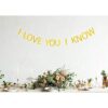 Bandera con texto I Love You I Know bandera de boda con_2