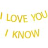Bandera con texto I Love You I Know bandera de boda con_4