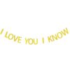 Bandera con texto I Love You I Know bandera de boda con_1