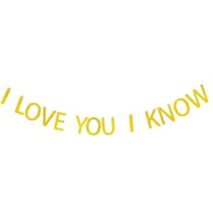 Bandera con texto I Love You I Know bandera de boda con_1