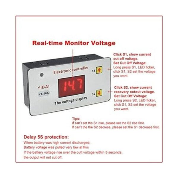 WSDMAVIS 1 unids batería controlador de bajo voltaje panel_3