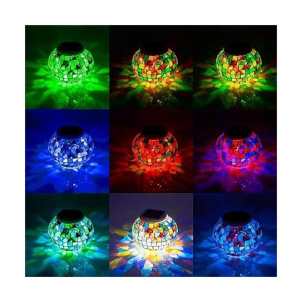 WSgift Bolas de mosaico de vidrio que cambian de color_2