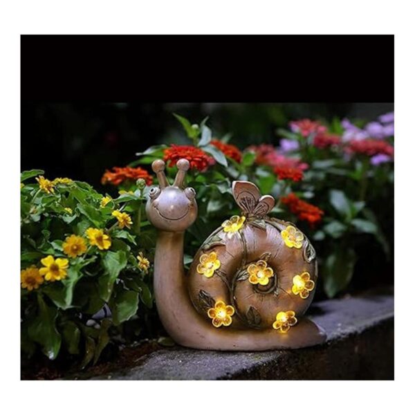WSgift Figura de caracol de resina para jardín funciona_5
