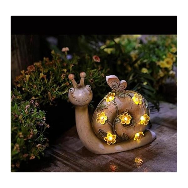 WSgift Figura de caracol de resina para jardín funciona_4