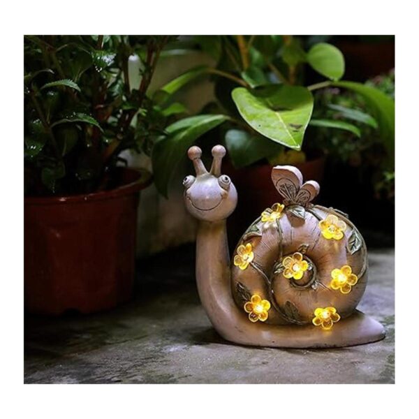 WSgift Figura de caracol de resina para jardín funciona_6