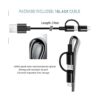 Mirco Cable de carga USB C compatible con auriculares_3