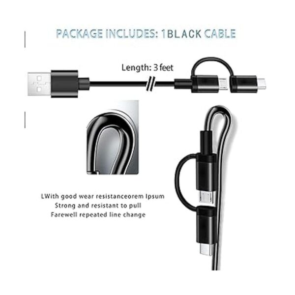 Mirco Cable de carga USB C compatible con auriculares_3