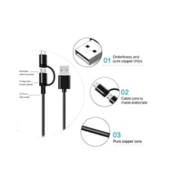 Mirco Cable de carga USB C compatible con auriculares_2