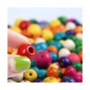 WOWOSS 1000 cuentas redondas de madera de colores