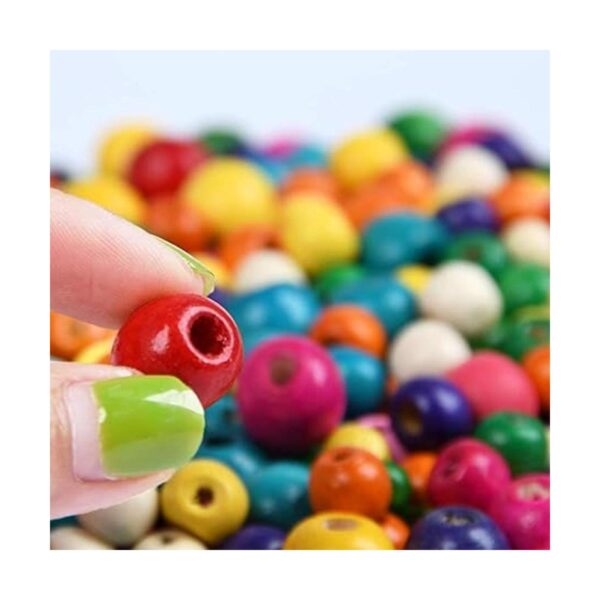 WOWOSS 1000 cuentas redondas de madera de colores
