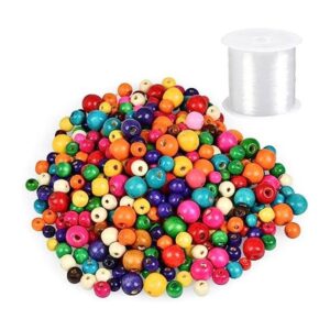 WOWOSS 1000 cuentas redondas de madera de colores