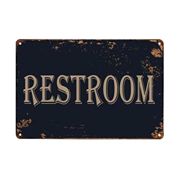 WOSTOD Letrero de metal vintage para puerta de baño para_1