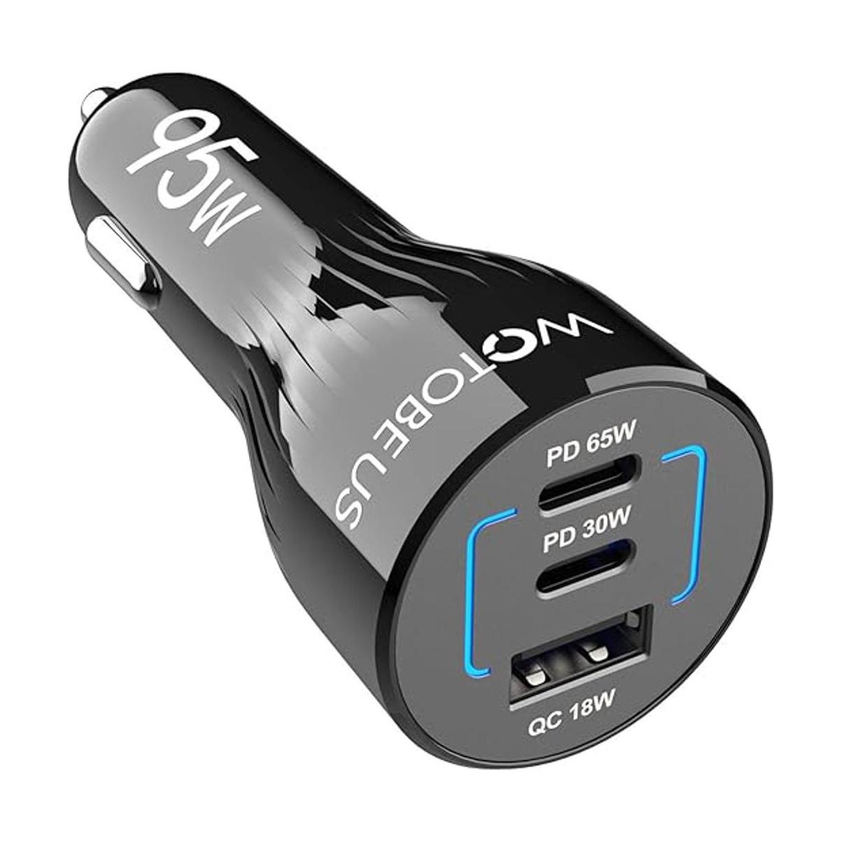 WOTOBEUS Adaptador de cargador de coche USB C de 95 W PD