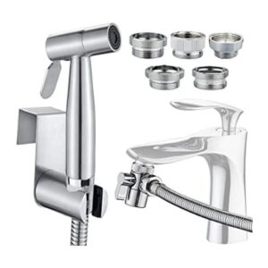 Kit de rociador de bidé de mano para inodoro de acero