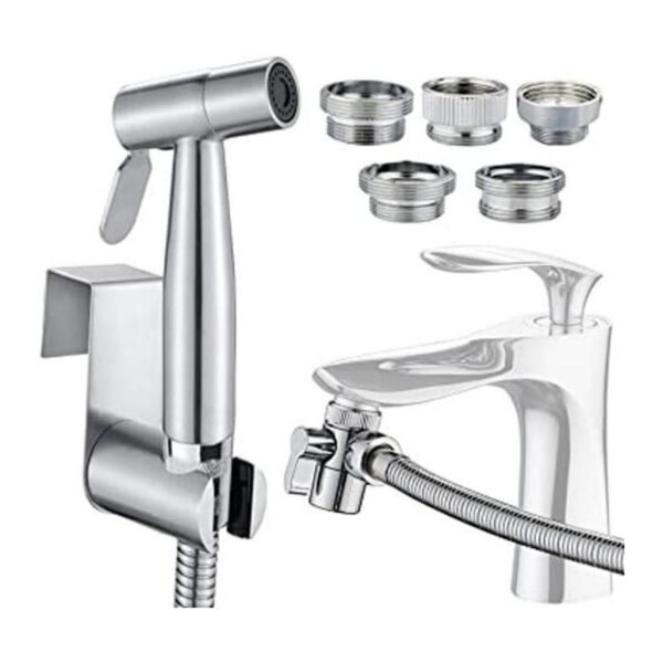 Kit de rociador de bidé de mano para inodoro de acero