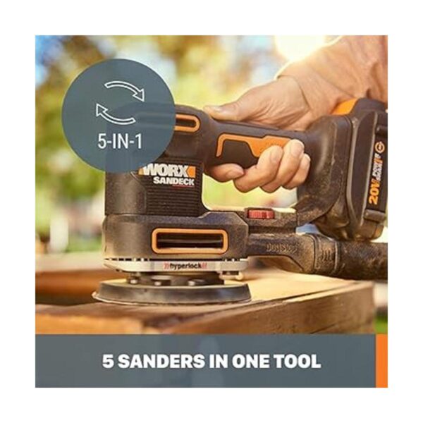 Worx WX820L 20V Power Share Sandeck 5 en 1 inalámbrico_5