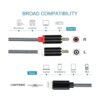 Adaptador auxiliar de audio de cable Lightning a RCA_2