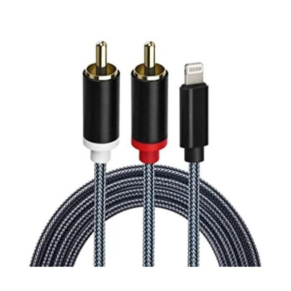 Adaptador auxiliar de audio de cable Lightning a RCA_1