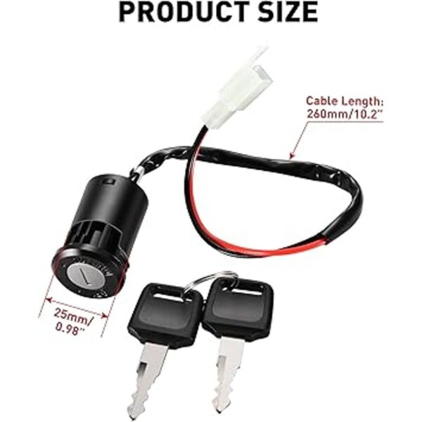 WOOSTAR Interruptor de llave de encendido de 2 cables para_2