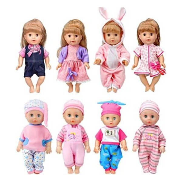 WONDOLL 8 juegos de ropa de bebé para muñecas de 12_1